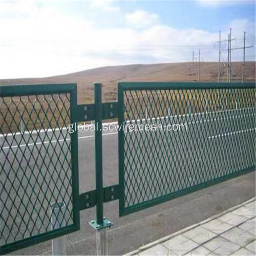 Diamond Metal Fence Powder Coated Diamond Expanded Metal Mesh Fence Factory